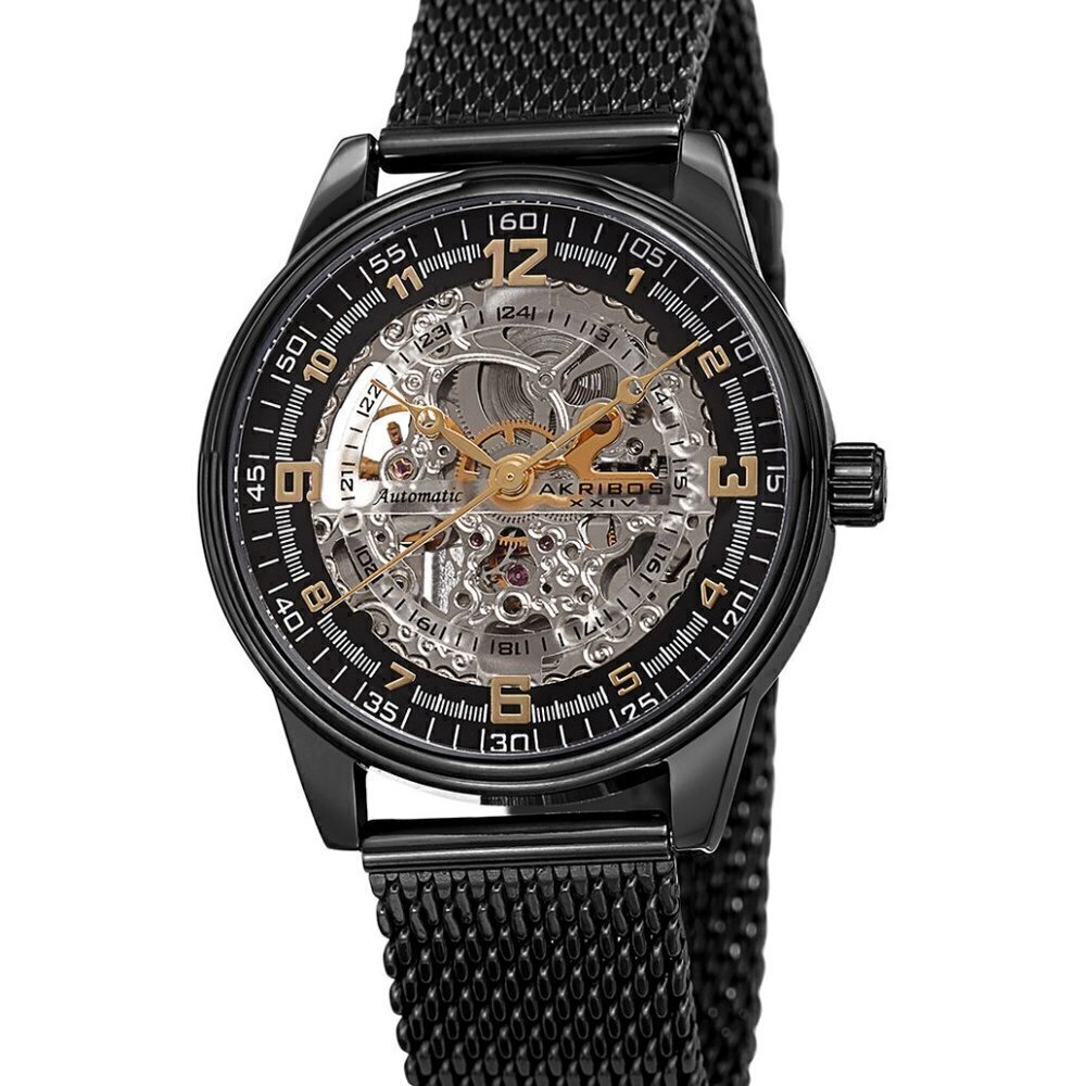 Akribos XXIV Men's Stainless Steel Mesh Watch